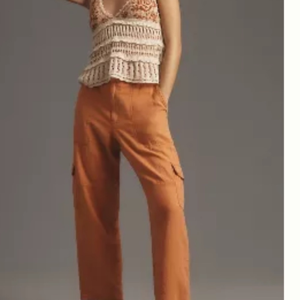 Pilcro Slim Linen Cargo Pants
